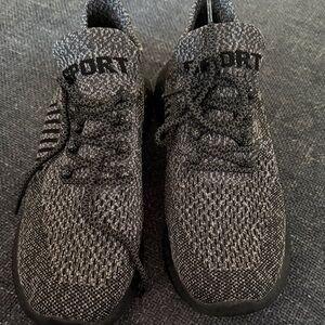 Black and Gray Knit Sneakers